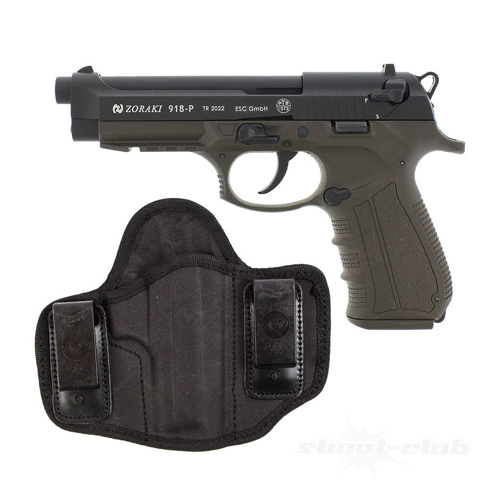 Zoraki 918-P ODG Schreckschusspistole 9mm PAK Holster-Set