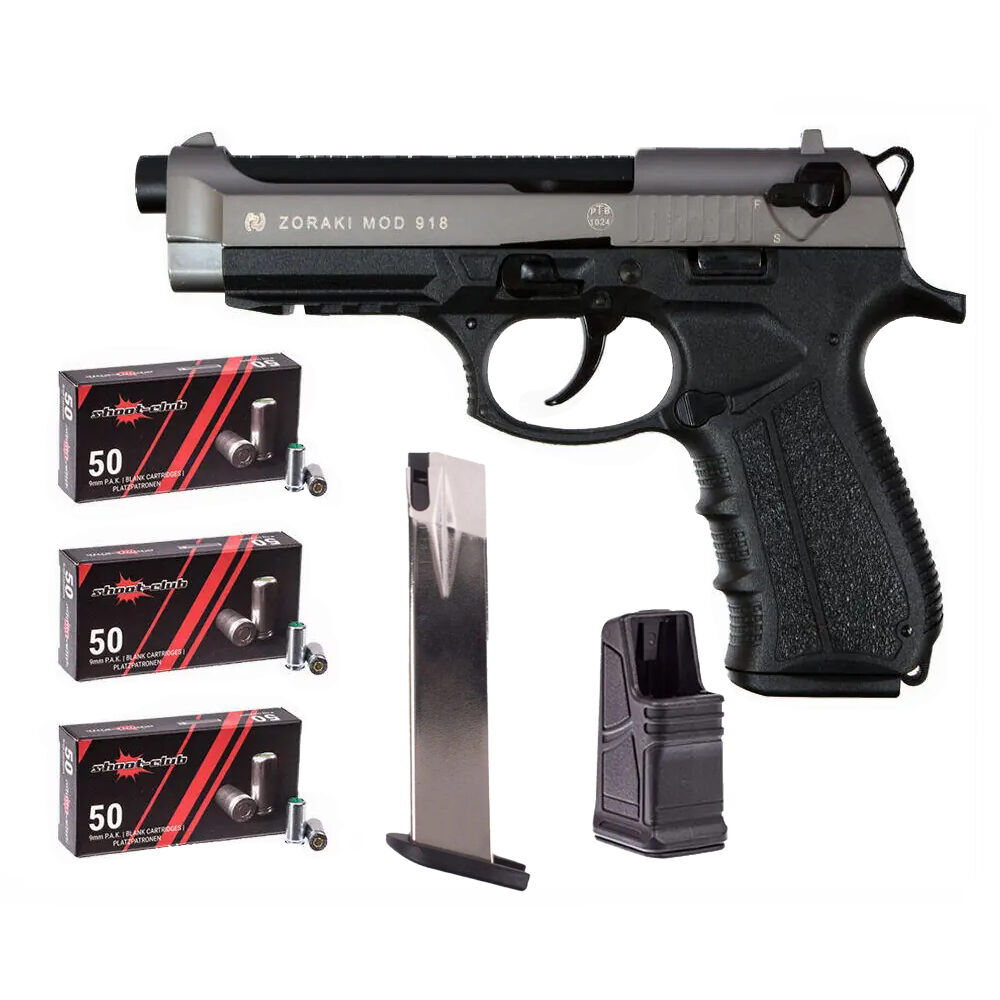 Zoraki 918-P Titan Schreckschuss Pistole 9mm im Platzpatronen-Set