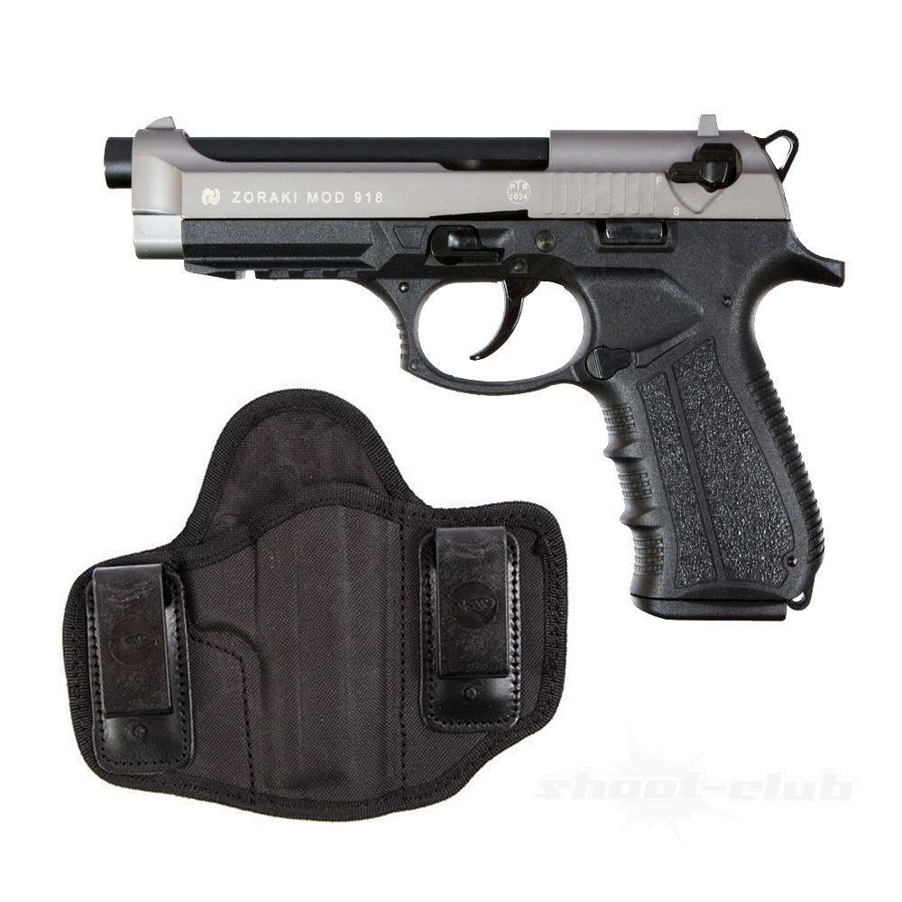 Zoraki 918-P Titan Schreckschusspistole 9mm PAK Holster-Set