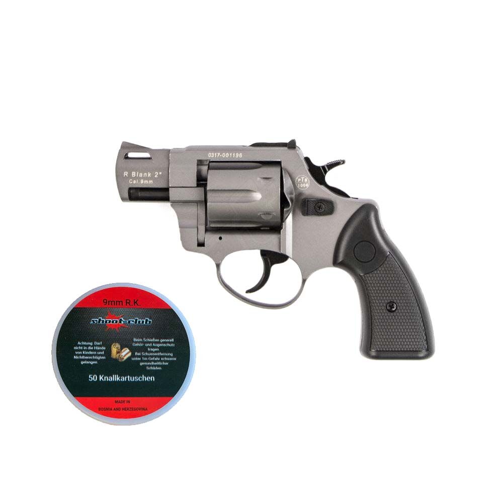 Zoraki R2 Schreckschussrevolver 2 Zoll Titan 9mm R.K. - Set
