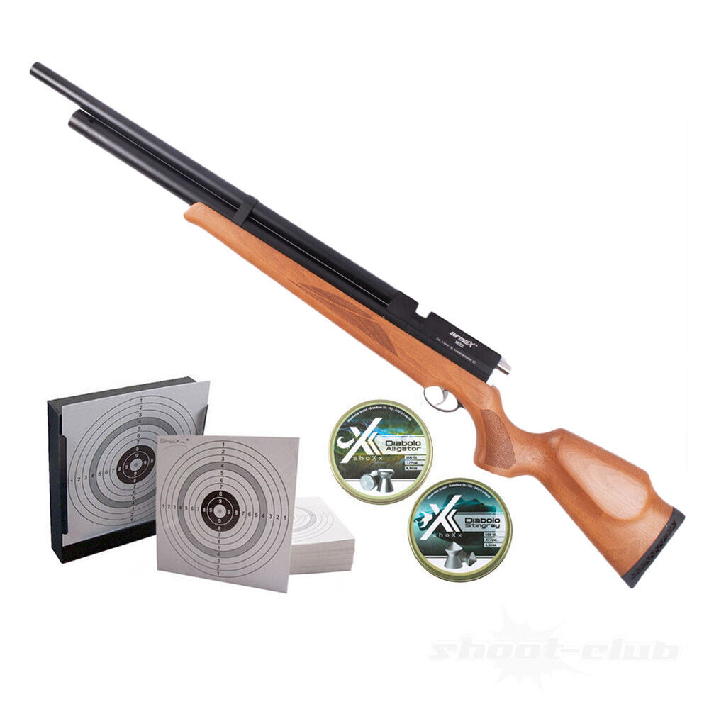 airmax M22 Pressluftgewehr 4,5mm Diabolos im Kugelfang-Set