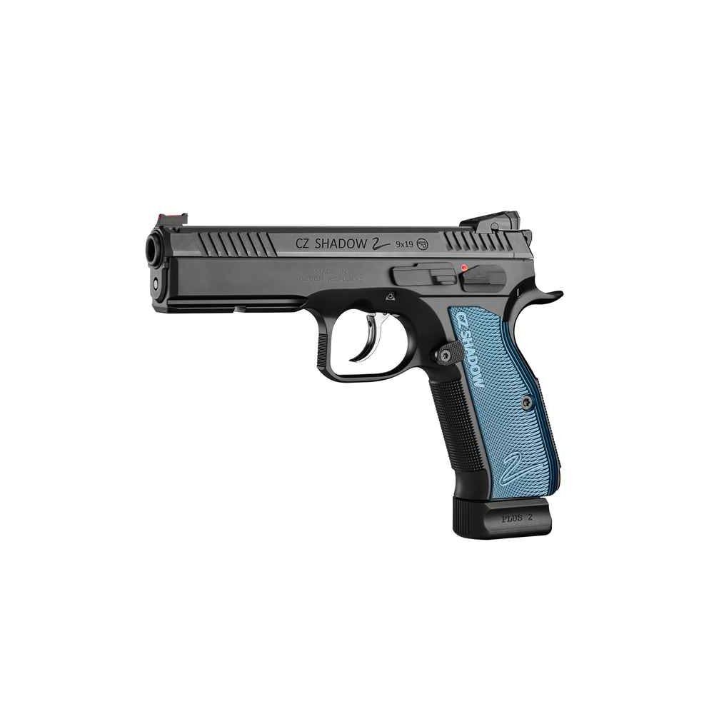KJW CZ Shadow 2 Airsoft CO2 GBB Pistole ab 18 - Schwarz / Blau Bild 3