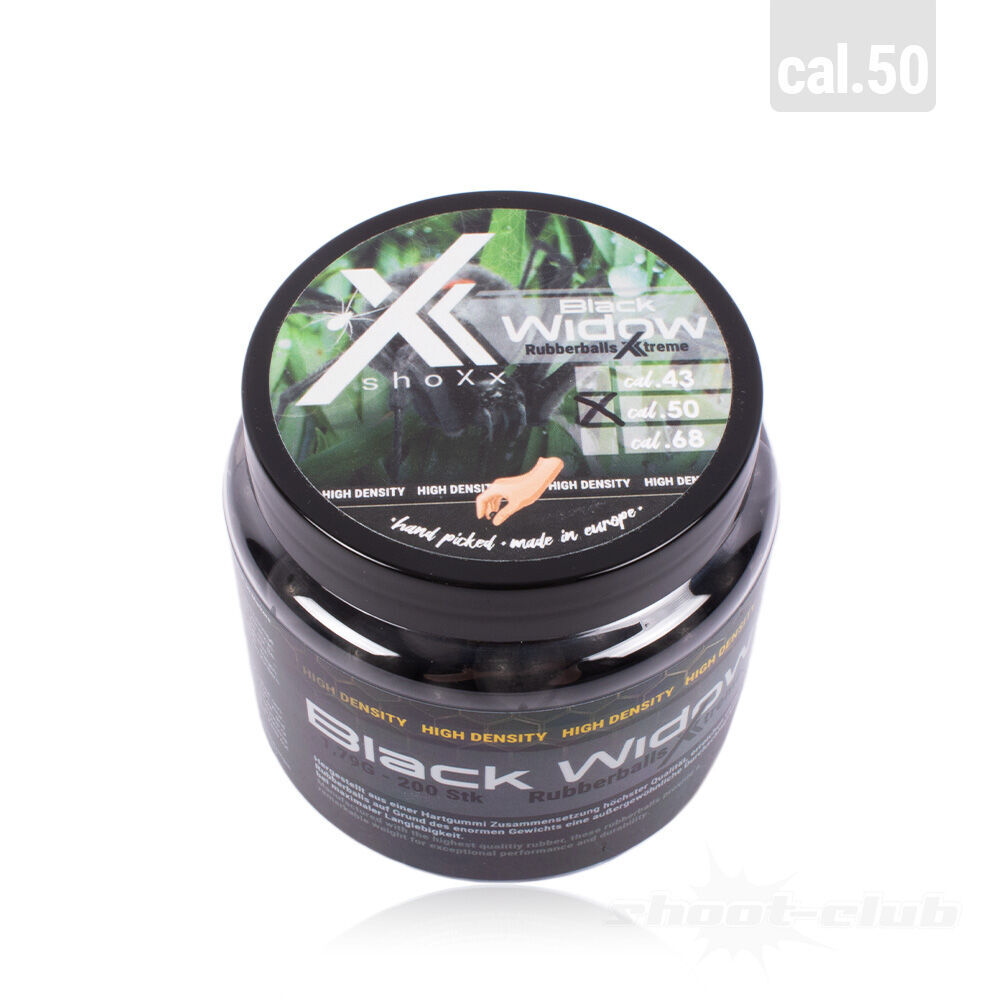 shoXx Black Widow Rubberballs Xtreme cal. 50 - Packungsinhalt 200 Stck