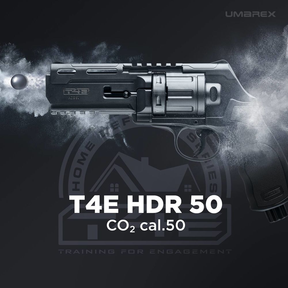 HOME DEFENCE SET Launcher CO2 100 Schuß T4E HDR50 Revolver Umarex NEU & OVP