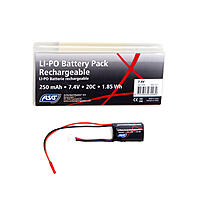 ASG LiPo Akku 7,4V 250mAH 20C fr Airsoftwaffen mit HPA