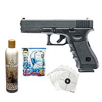 Airsoftpistole Glock 17 Gen.3 Kal. 6 mm GBB - Set