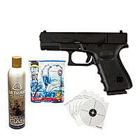 Airsoftpistole Glock 19 Gen.3 6mm GBB - schwarz - Set