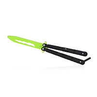 Black Ice Green Balison Butterfly Messer mit Trainingsklinge