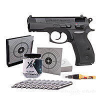 CZ 75D Compact CO2 Pistole NBB 4,5 mm Stahl BBs - Kugelfang-Set