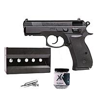 CZ 75D Compact CO2 Pistole NBB 4,5 mm Stahl BBs im Plinking Set