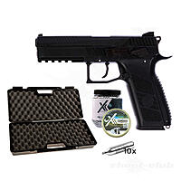 CZ P-09 Duty CO2 Pistole 4,5 mm Stahl BBs & Diabolo - Koffer-Set