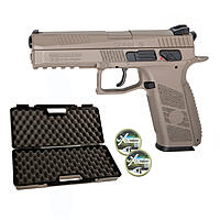 CZ P-09 Full FDE CO2 Pistole 4,5 mm Diabolos Koffer-Set