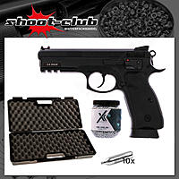 CZ SP-01 Shadow NBB CO2 Pistole 4,5mm Stahl-BBs - Koffer-Set