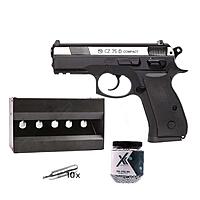 CZ75D Compact Dual Tone CO2 Pistole Kal. 4,5mm BB im Plinking-Set