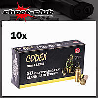 Codex Gold Schreckschussmunition 9mm P.A.K. Platzpatronen - 500 Stück