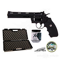 Colt Python 6 Zoll CO2 Revolver 4,5mm Stahl BB & Diabolo - Koffer-Set