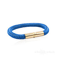 Copper & Brass Armband Bullet Band .40 S&W Patronenhülse Blau Gr S