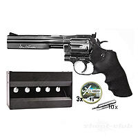 Dan Wesson 715 6 Zoll 4,5mm Diabolos Stahlgrau im Plinking-Set