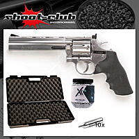Dan Wesson 715 6 Zoll 4,5mm Stahl BBs Silber - Koffer-Set