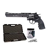 Dan Wesson 8 Zoll CO2 Revolver Kaliber 4,5 mm Stahlkugeln - Koffer-Set