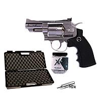 Dan Wesson CO2 Revolver 2,5 Zoll 4,5 mm BB - silber - Koffer-Set