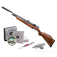 Diana Trailscout Wood Co2 Gewehr 4,5 mm Diabolos im Kugelfang Set