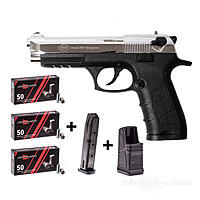 Ekol P92 Magnum Schreckschusspistole 9mm P.A.K. Chrom Magazin Set