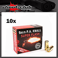 Geco Super Flash Platzpatronen Kaliber 9mm P.A.K. - 250 Schuss