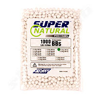 Geoffs 0,43g 6 mm Airsoft Bio BBs Super Natural Precision wei - 1000 Schuss