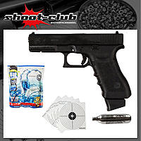 Glock 17 6 mm GBB CO2 Airsoft Pistole Deluxe Edition - Set