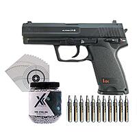 H&K USP CO2 Pistole 4,5 mm Stahl BBs im Spar-Set