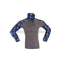 Invader Gear Flanell Combat Shirt - Größe L, Farbe Blau