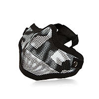 Invader Gear Steel Half Face Mask - Black / Skull