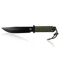 MP9 Outdoormesser Medium mit Kordelgriff OD-Green 12 cm Klinge