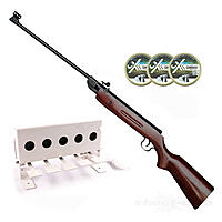 Norconia B2 Luftgewehr 4,5mm Diabolos im Biathlon Set