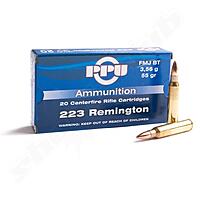 PPU .223 Rem FMJ Bchsenpatronen 3,56g/55gr - 20 Schuss