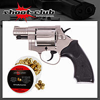 Record Chief 2 Schreckschussrevolver 9 mm R.K. vernickelt im Set