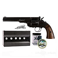 Schofield 6 Zoll CO2 Revolver 4,5 mm Diabolos & BBs - Plinking-Set