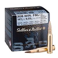 Sellier & Bellot FMJ 147grs. Kaliber .308Win Patronen