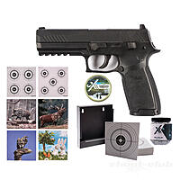 Sig Sauer P320 CO2 Pistole 4,5mm BBs & Diabolo Zielscheiben Set