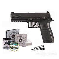 Sig Sauer P320 CO2 Pistole 4,5mm BBs & Diabolos Kugelfang-Set