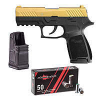 Sig Sauer P320 Gold Schreckschusspistole Platzpatronen Set