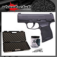 Sig Sauer P365 CO2 Pistole 4,5mm Stahlkugeln im Kugelfang-Set