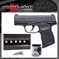 Sig Sauer P365 CO2 Pistole 4,5mm Stahlkugeln im Plinking-Set