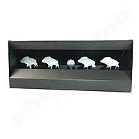 Silhouettenkasten/ Indoor Range aus Metall mit Wildschweinzielen