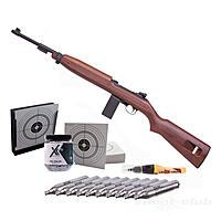 Springfield M1 Carbine CO2 Gewehr Kal. 4,5mm Stahl BBs im Kugelfang-Set