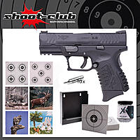 Springfield XDM Compact CO2 Pistole 4,5mm Stahl BBs im Zielscheiben-Set