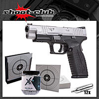 Springfield XDM bicolor CO2 Pistole Kal. 4,5mm Stahl BBs im Set