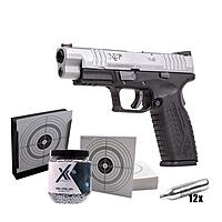 Springfield XDM bicolor CO2 Pistole Kal. 4,5mm Stahl BBs im Set