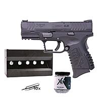 Springfield XDM compact CO2 Pistole Kal. 4,5mm Stahl BBs im Plinking-Set